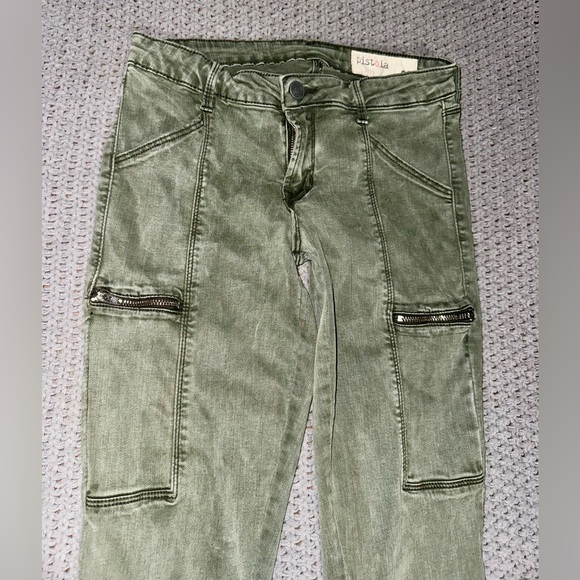 Pistola Eden olive green hunter cargo skinny jeans size 26 - Picture 4 of 11